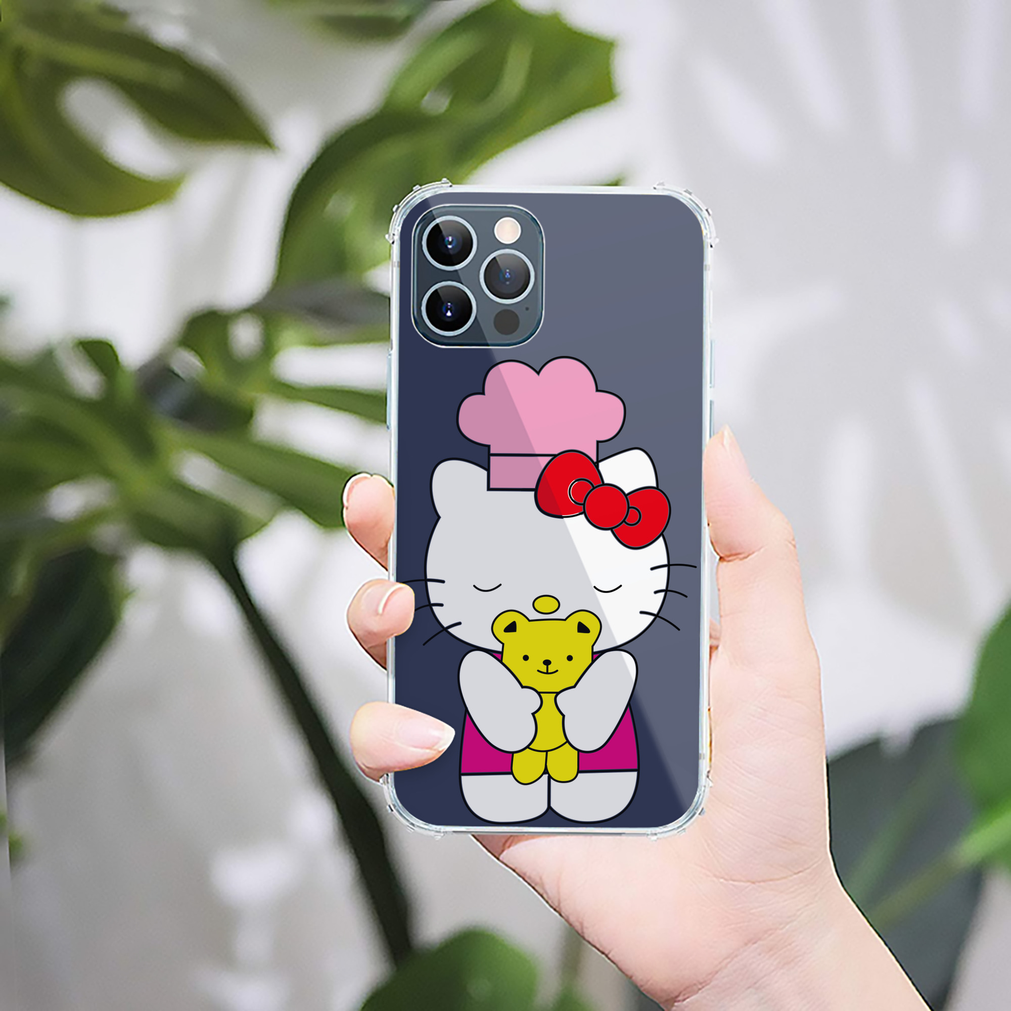 （画像用） Hello Kitty ハローキティ 【iPhone 12シリーズ対応】透明スマホケース（クリアソフトケース）